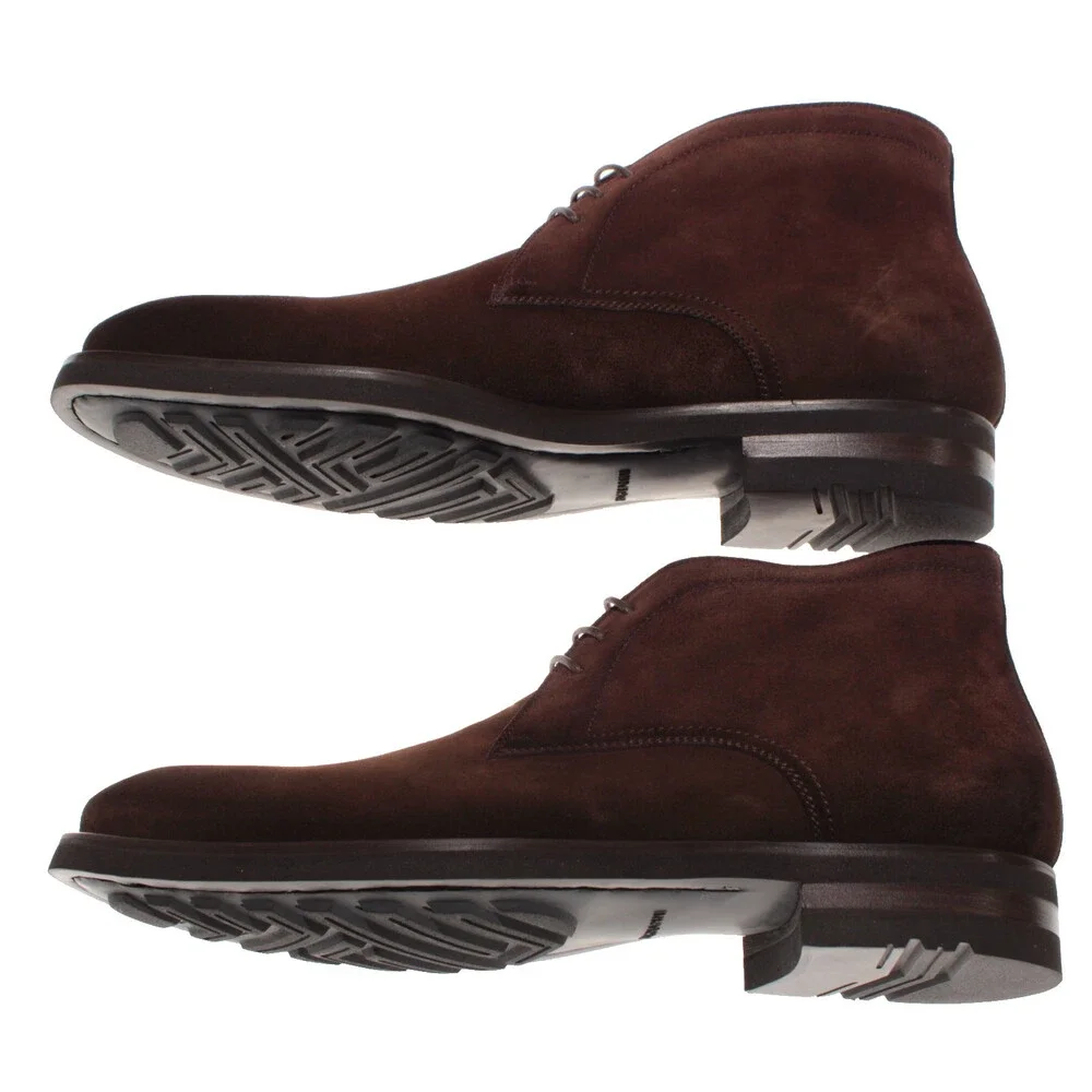 Magnanni NWB Lace Up Chukka Boots Size 43.5 (US 10.5) in Brown Suede